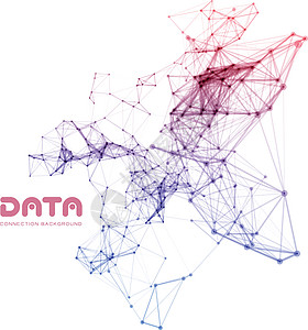 抽象网络连接背景化学家原子三角形科学净空间互联网数据社会技术医疗图片