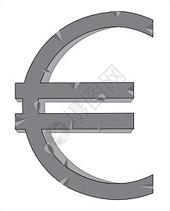 石块的欧元标志背景图片