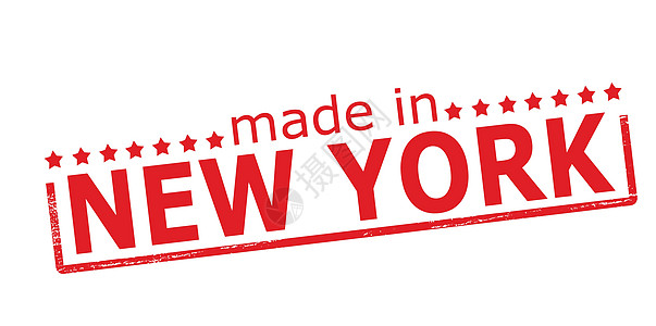 纽约制制星星橡皮红色墨水矩形邮票图片
