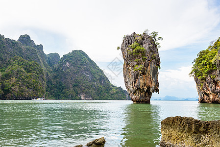 Cao Tapu或James Bond岛热带画幅群岛支撑蓝色海岸旅游娱乐海洋景点图片