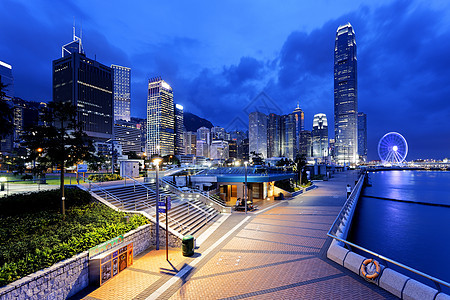 香港之夜旅行摩天大楼建筑学金融地标场景建筑旅游码头经济图片