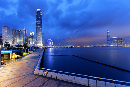 香港之夜码头经济商业地标建筑景观城市金融反射旅游图片