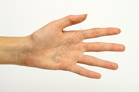 妇女掌手组织棕榈展示白色女性女孩卫生身体手指手势皮肤背景图片