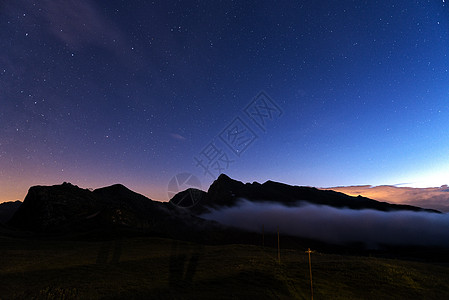 星星灯洛乐过夜色风景背景