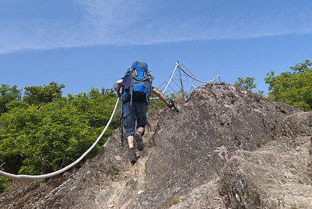 德国的Reinteig山脉世界遗产远足旅游岩石旅行爬山登山图片