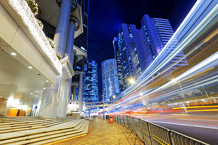 香港交通晚夜景观商业时间城市市中心建筑运输运动高峰中心图片