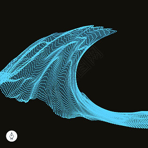 网格背景摘要 水面 矢量图协会插图波纹海洋格子推介会节点科学矩阵网络图片