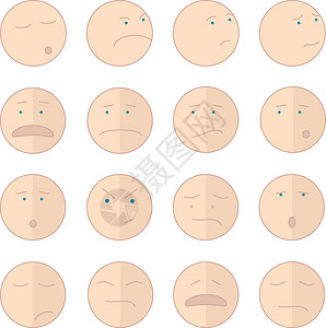 图释微笑矢量插图集的面孔绘画悲伤舌头艺术卡通片男人图标快乐孩子表情图片