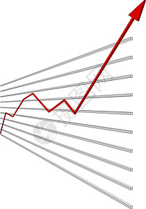 图形图表方案统计曲线箭头红色线条图片