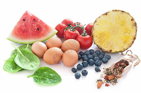抗纤维素食食品菠菜营养杏仁食物排毒西瓜皮肤饮食种子图片