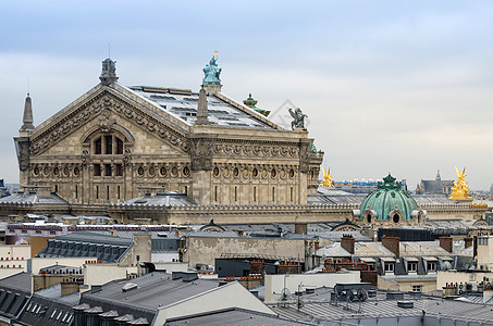 Garnier宫(Opera House) 有巴黎屋顶图片