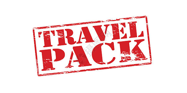 旅行包墨水红色旅游航程邮票橡皮旅行矩形背景图片