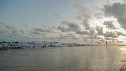 贝宁科托努的奥巴马海滩海岸海洋支撑旅行波浪背景图片