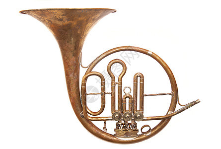 音乐概念形象黄色交响乐喇叭乐队管子白色沥青艺术金子乐器背景图片