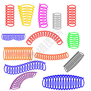 图标春天压力曲线活力吸收器线圈金属螺旋机器发动机震惊图片