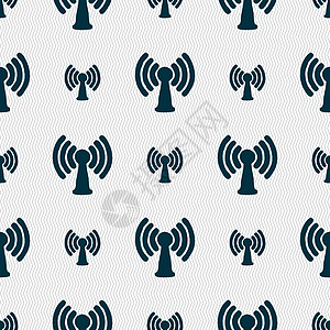 Wifi 互联网图标符号 无缝模式与几何纹理 矢量电脑网络电话技术中心车站世界上网民众信号图片