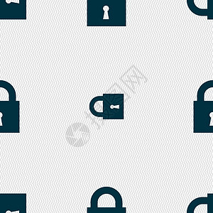 特写的锁图标标志 具有几何纹理的无缝模式 韦克托锁孔按钮密码入口隐私代码电脑收藏挂锁防火墙图片