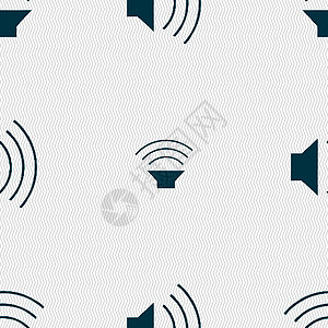 音量 声音图标符号 无缝模式与几何纹理 矢量控制金属音乐插图技术界面按钮背景图片