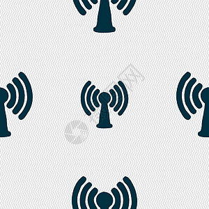 Wifi 互联网图标符号 无缝模式与几何纹理 矢量信号局域网按钮民众车站收音机插图电子电脑技术图片
