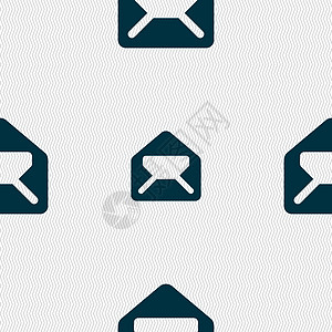 邮件 信封 字母图标符号 无缝模式 带有几何纹理 矢量卡片明信片标签艺术空邮插图邮政文档互联网邀请函图片