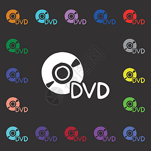 dvd 图标符号 您设计时有许多多彩的符号 矢量包装纸板标签奖金电脑推介会曲线办公室广告创新图片