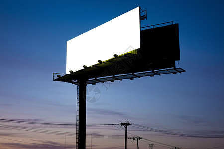 广告牌展示宣传横幅天空帆布白色商业蓝色空白广告图片