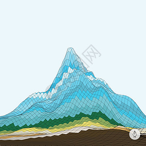 山地背景摘要 Mosaic冒险地形地球高度推介会装饰网格技术格子艺术图片