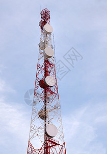 通讯塔收发器卫星信息技术形式中继器天空通信手机沟通图片