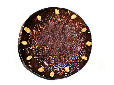 巧克力蛋糕庆典甜点礼物展示惊喜面包周年饮食生日坚果图片