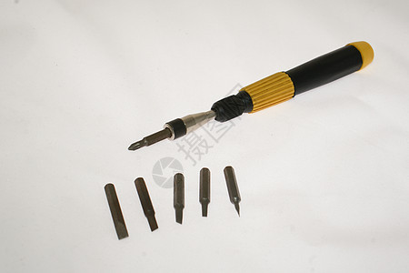 螺丝刀机械金属剪裁建造构造木工管道扳手硬件白色图片