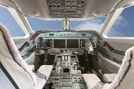 内部查看驾驶舱 G550喷射地平线航班控制窗户监视器奢华高度座舱旅行图片