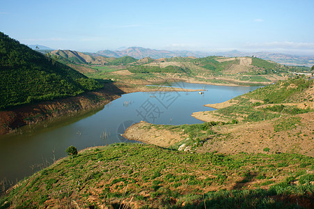 越南地貌 山区 赤山 砍伐森林场景高地农村园林旅行孤独气候变化风景房子国家图片