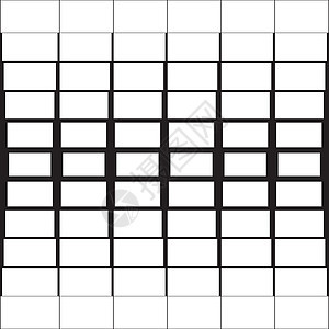 带有黑色大纲抽象几何矩形的白色矩形图片