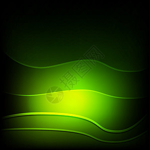绿波生态抽象自然背景 有灯光和沙阿多波浪阴影线条辉光体积图片