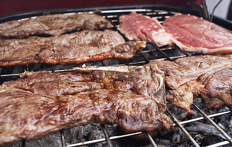 灰肉牛排炙烤食物牛肉木炭图片