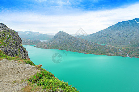 约顿海明国家公园远足顶峰蓝色水泡天空全景国家土匪岩石旅行图片