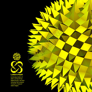 3D 插图水晶多边形广告牌地球小册子创新科学海报产品卡片图片