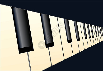 钢琴键透视友谊白色黄色乌木插图键盘音乐黑色绘画海报背景图片