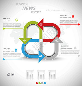 业务信息图表模板网络打印小册子界面统计知识插图文档展示商业图片