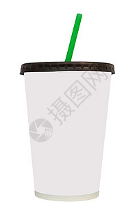 快速食品快餐饮料杯饮料稻草饮水纸板白色汽水纸杯苏打背景图片