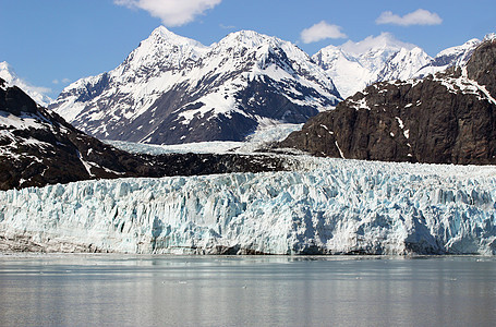 冰川湾高度海洋爬坡石头季节公园通道登山蓝色旅行图片