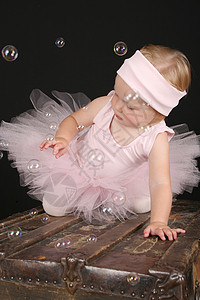 芭蕾泡泡头巾脸颊紧身衣舞蹈服装童年婴儿短裙演员女孩图片