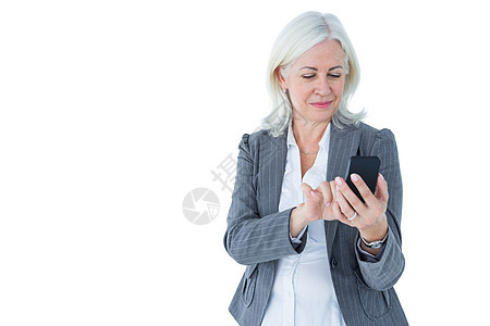 以智能手机打电话的女商务人士快乐呼唤女性沟通人士商务职业商业公司技术电话图片