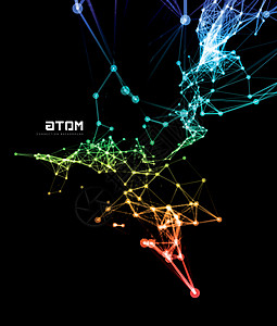 抽象网络连接背景科学电脑技术净空间化学粒子全球原子互联网分子格图片