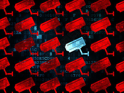保护概念 cittv数码背景相机图标蓝色攻击代码密码裂缝政策视频像素化监视器屏幕图片