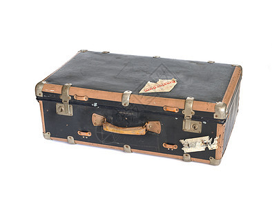 旧手提箱皮革复古案件公文包古董风化棕色风格行李假期图片