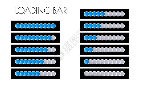 蓝色装载条进步下载界面网络网站装载机加载储蓄者圆圈空白图片