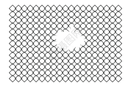 被撕破的围栏插图网格边界安全监狱障碍建造金属中医自由图片