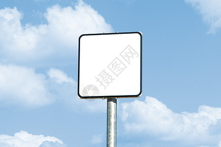 空空签名牌多云小样天空蓝色木板招牌空白图片