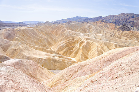 死亡谷的Zabriskie点荒地地质远足情调山脉公园侵蚀水平沙漠地质学图片